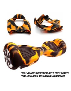 FUNDA DE SILICONA NARANJA NEGRO I6